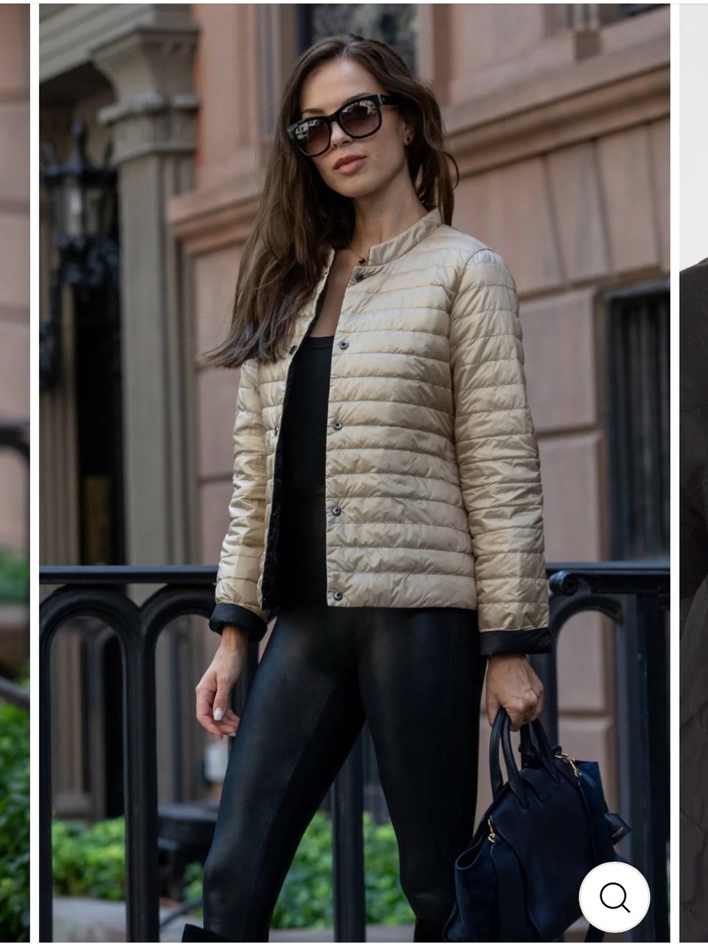 Lightweight Quilted Puffer Jacket in Champagne